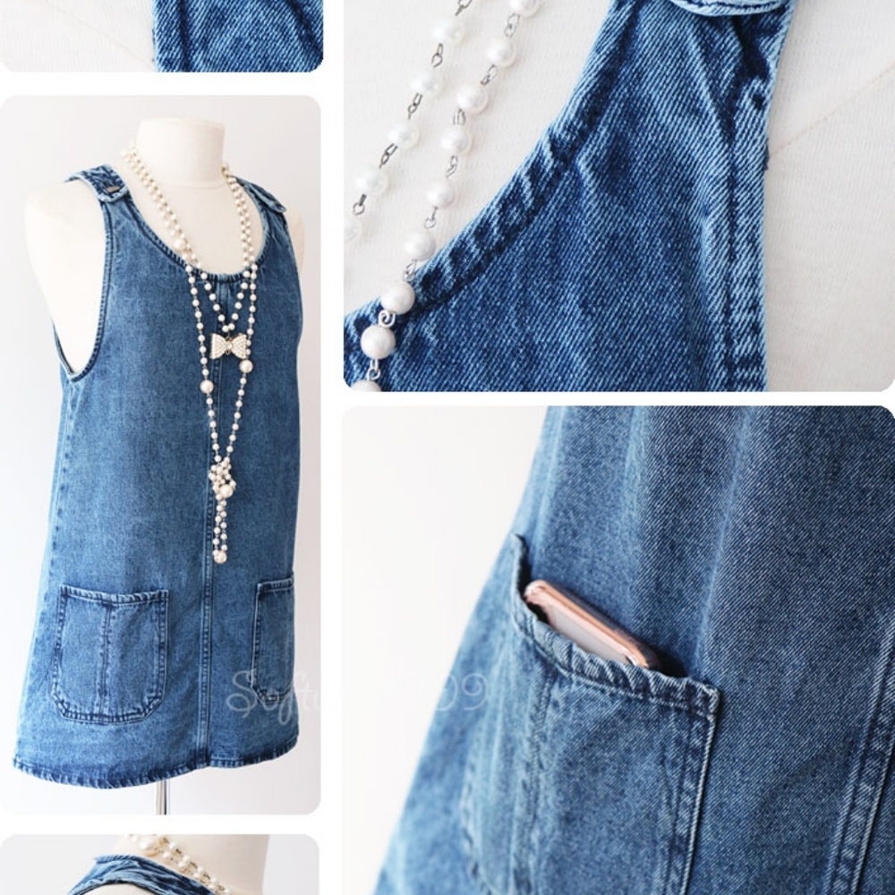 Last one ☝️Forever 21 Denim Overall Skirt Dress - Picture 4 of 7